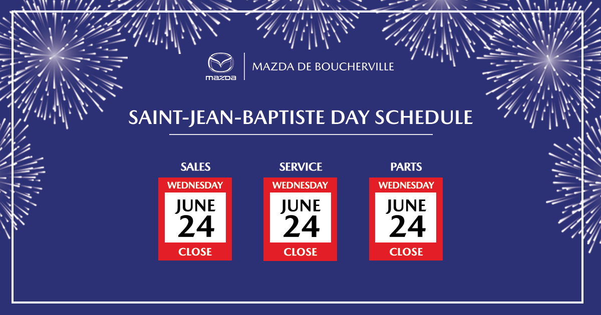 SAINT JEAN BAPTISTE DAY SCHEDULE