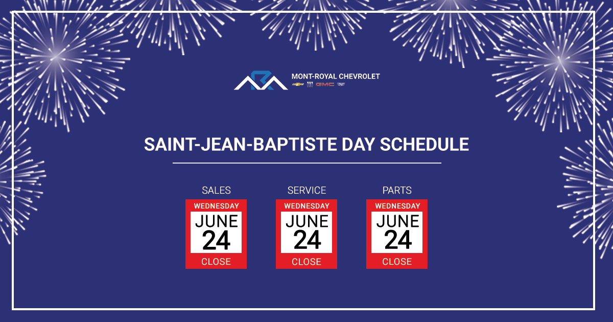SAINT JEAN BAPTISTE DAY SCHEDULE