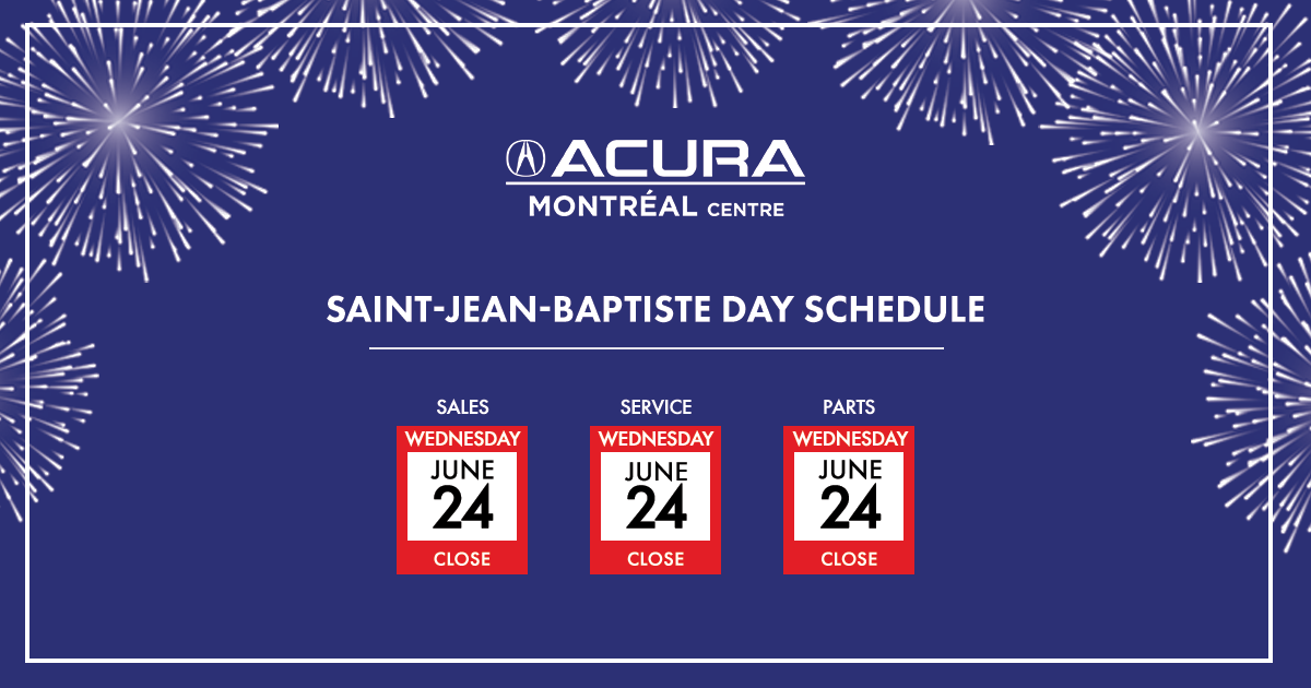 SAINT JEAN BAPTISTE DAY SCHEDULE