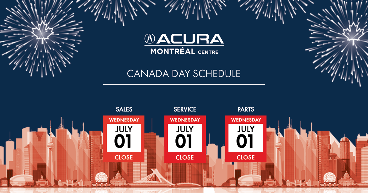 CANADA DAY SCHEDULE