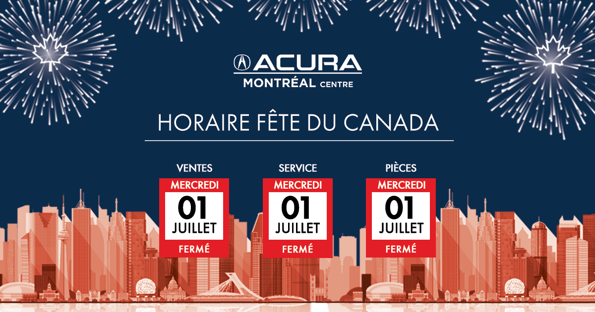 HORAIRE FÊTE DU CANADA