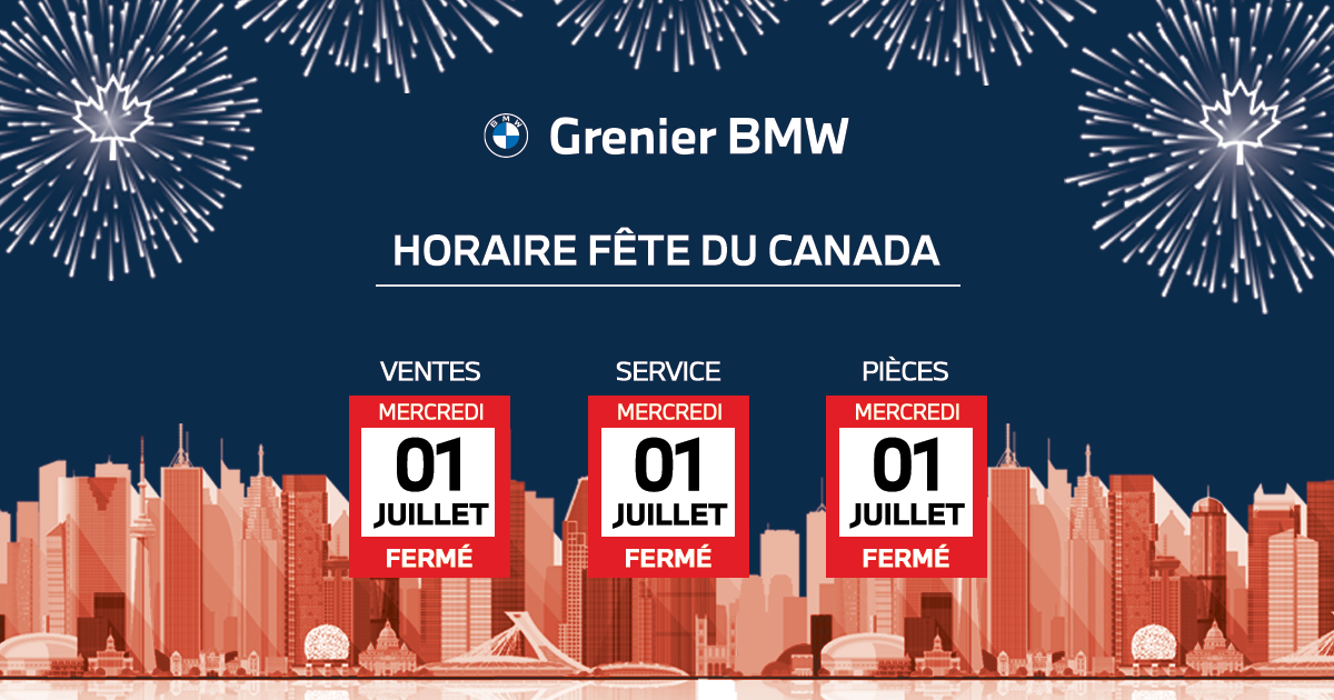 HORAIRE FÊTE DU CANADA