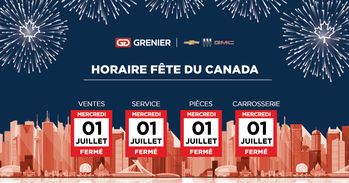 HORAIRE FÊTE DU CANADA