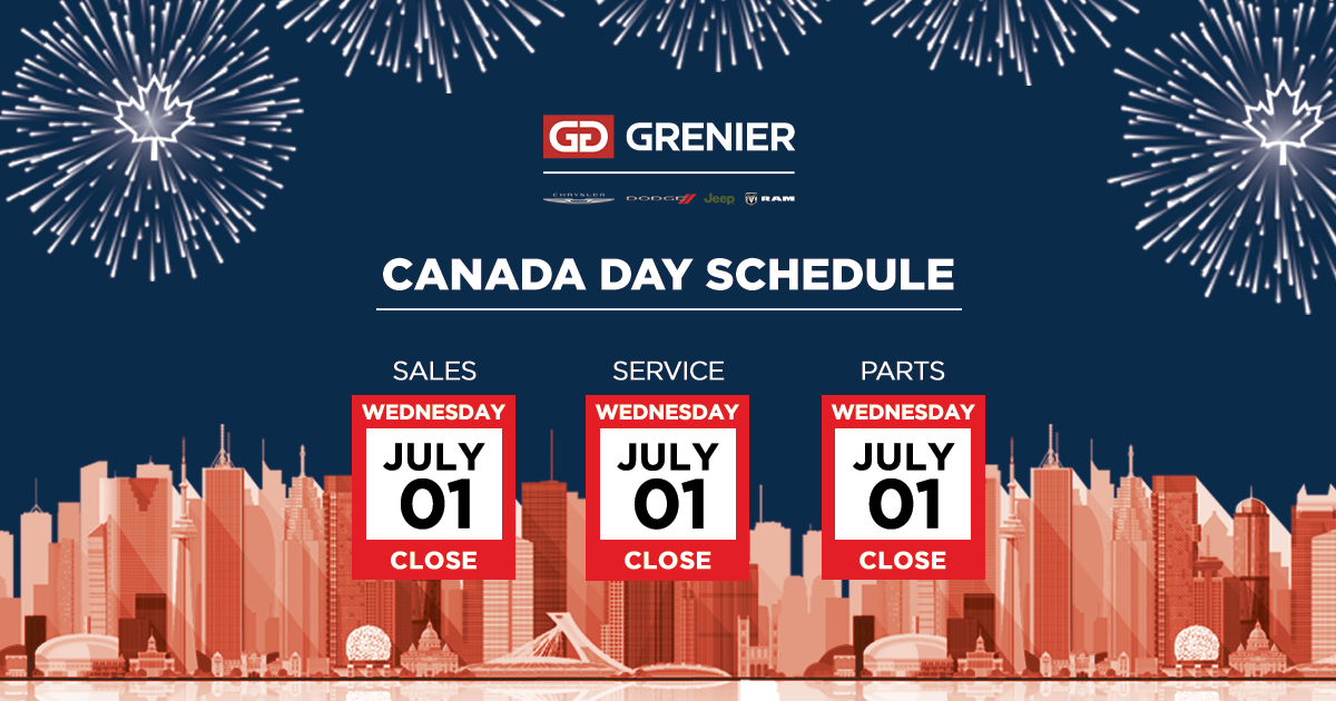 CANADA DAY SCHEDULE