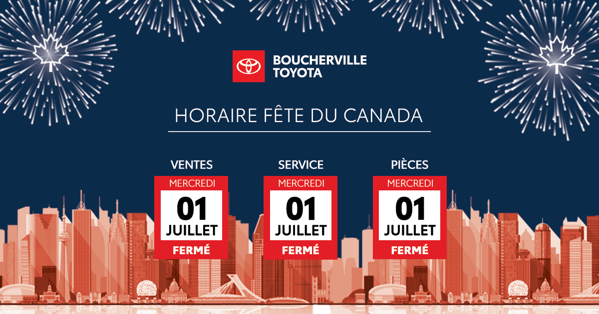 HORAIRE FÊTE DU CANADA