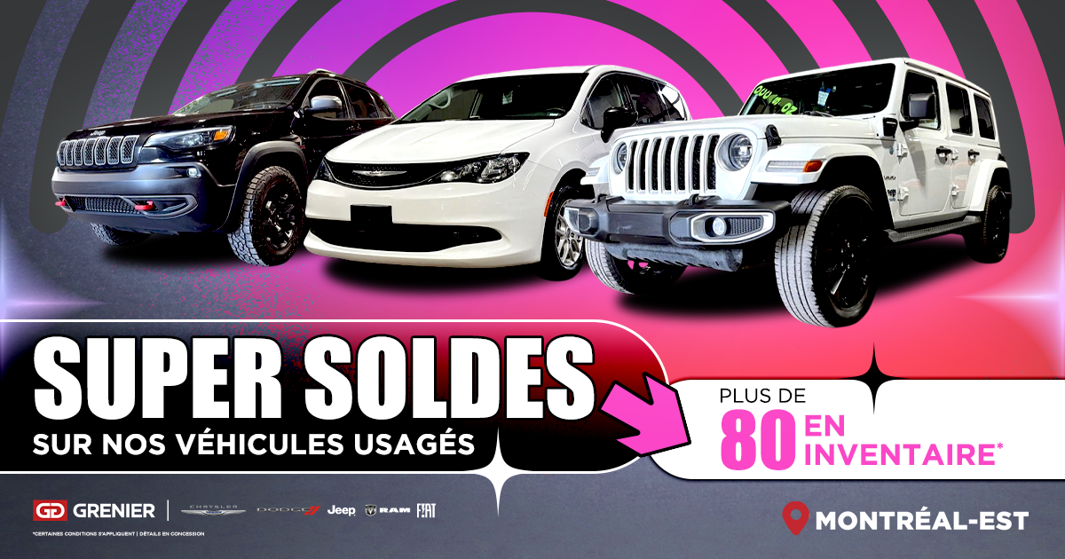 SUPER SOLDES SUR NOS VÉHICULES USAGÉS !