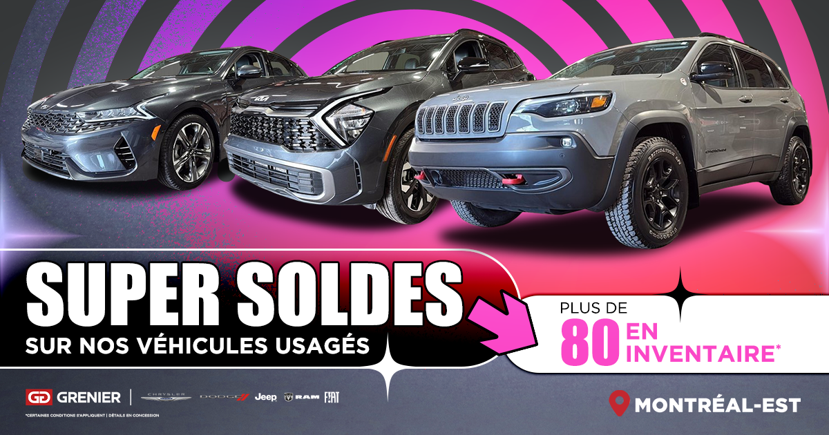 SUPER SOLDES SUR NOS VÉHICULES USAGÉS !