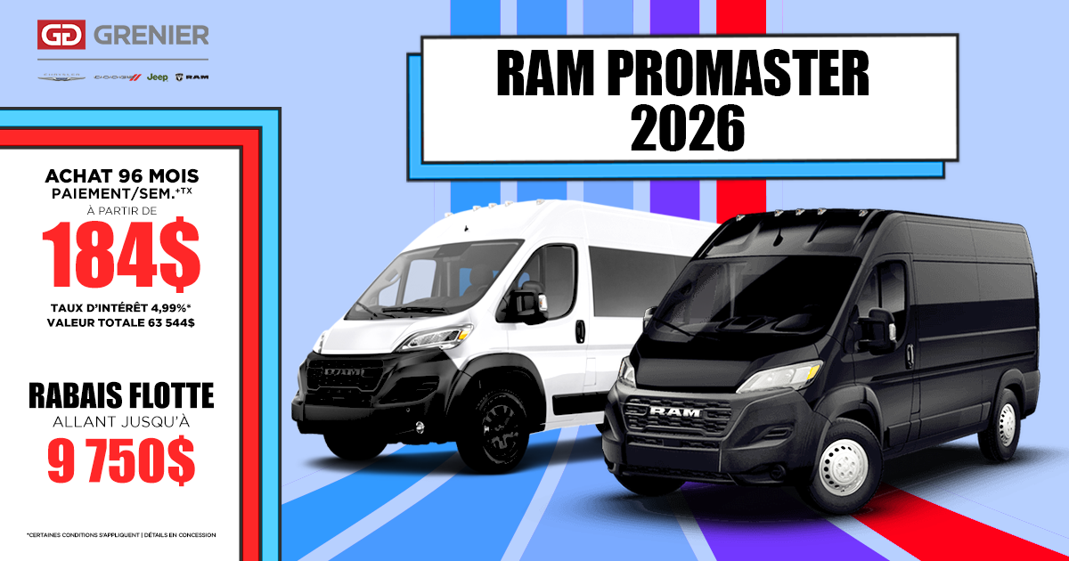 RAM PROMASTER 2026 !
