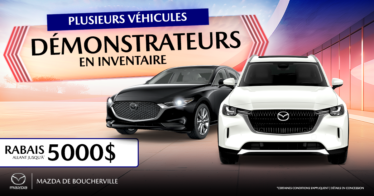 PLUSIEURS DÉMONSTRATEURS DISPONIBLES !