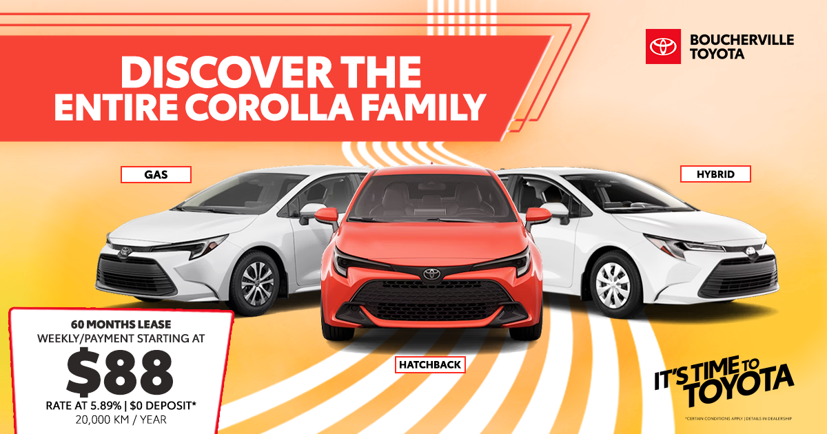 CHOOSE THE COROLLA THAT'S RIGHT FOR YOU ! (Copy)