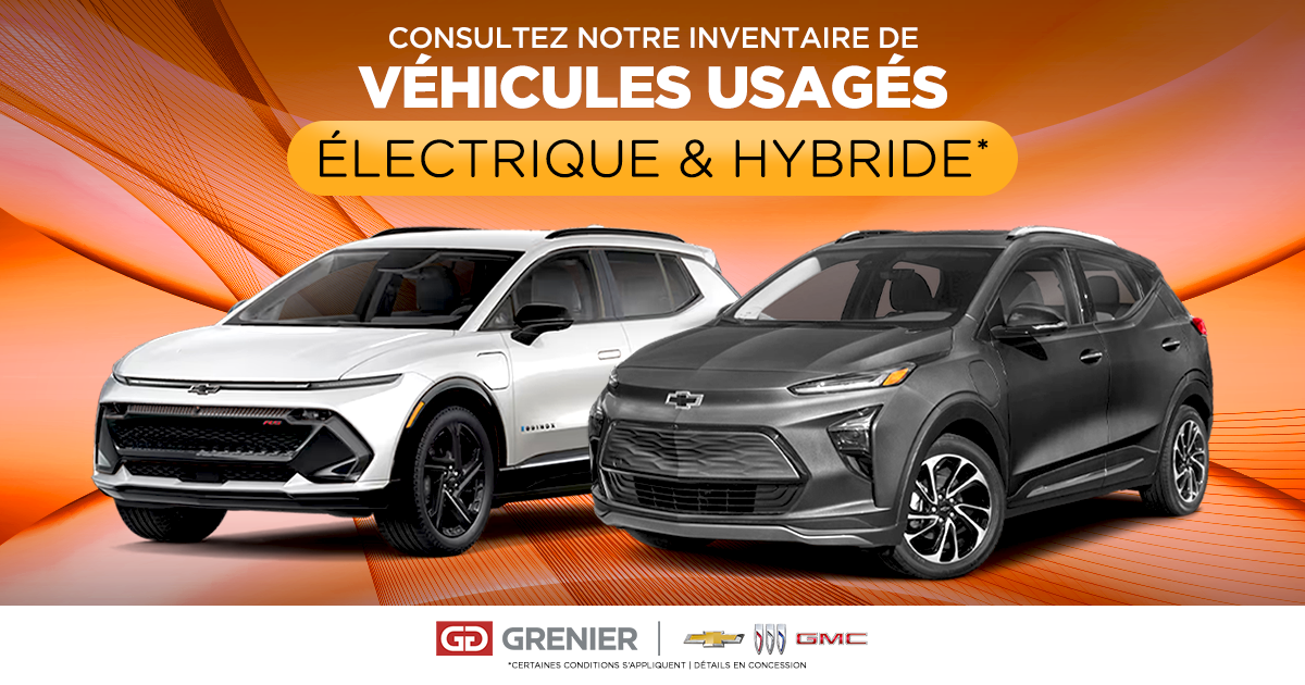 VÉHICULES ÉLECTRIQUES ET HYBRIDES USAGÉS !