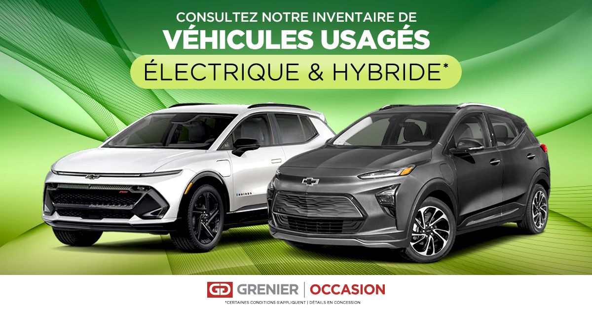 VÉHICULES ÉLECTRIQUES ET HYBRIDES USAGÉS !