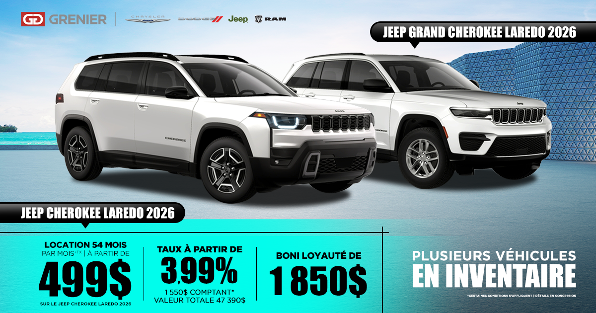 JEEP CHEROKEE & JEEP GRAND CHEROKEE 2026 !