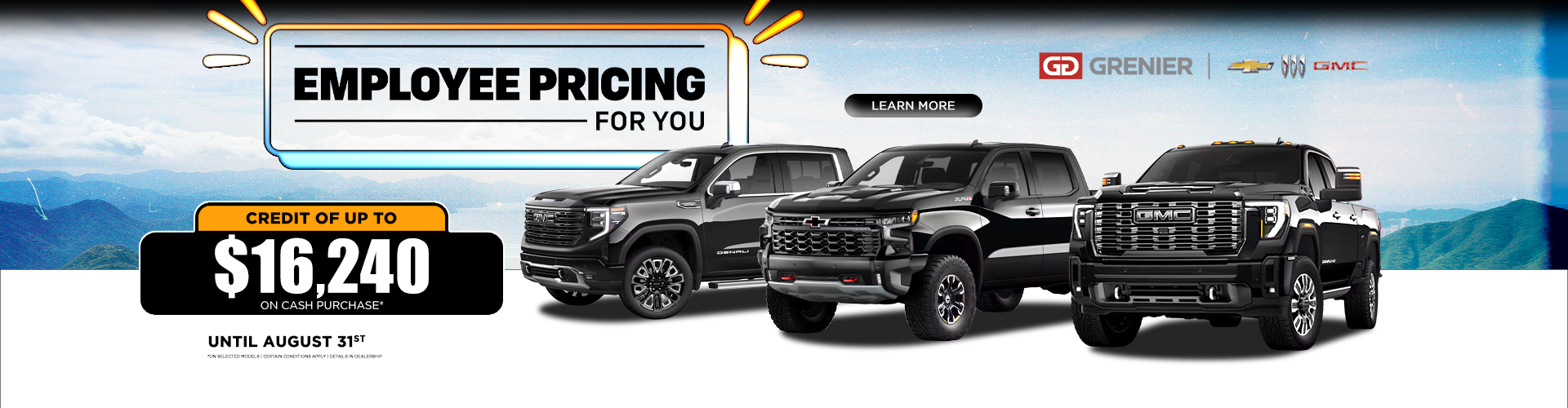 EMPLOYEE PRICING FOR YOU EVENT ! EMPLOYEE PRICING FOR YOU EVENT !