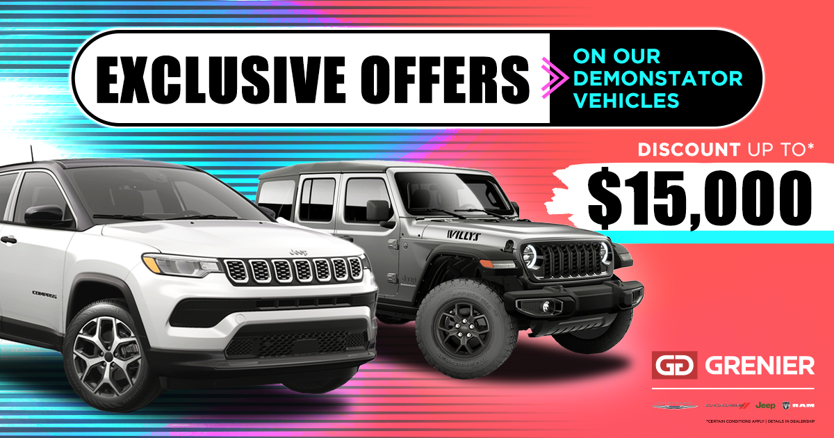 EXCLUSIVE OFFERS ON OUR DEMONSTRATOR VEHICLES !