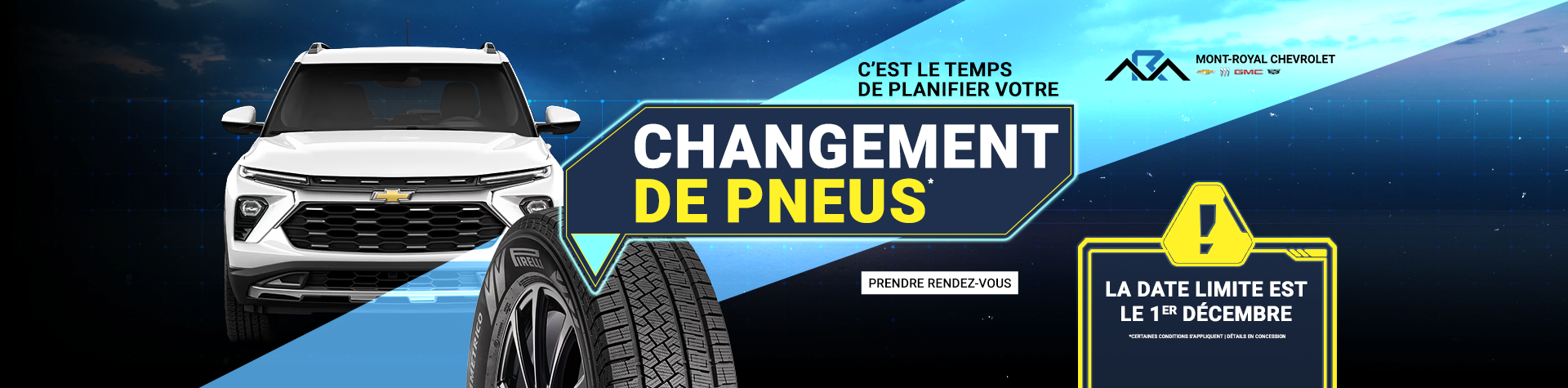 C'EST LE TEMPS DE PLANIFIER VOTRE CHANGEMENT DE PNEUS !