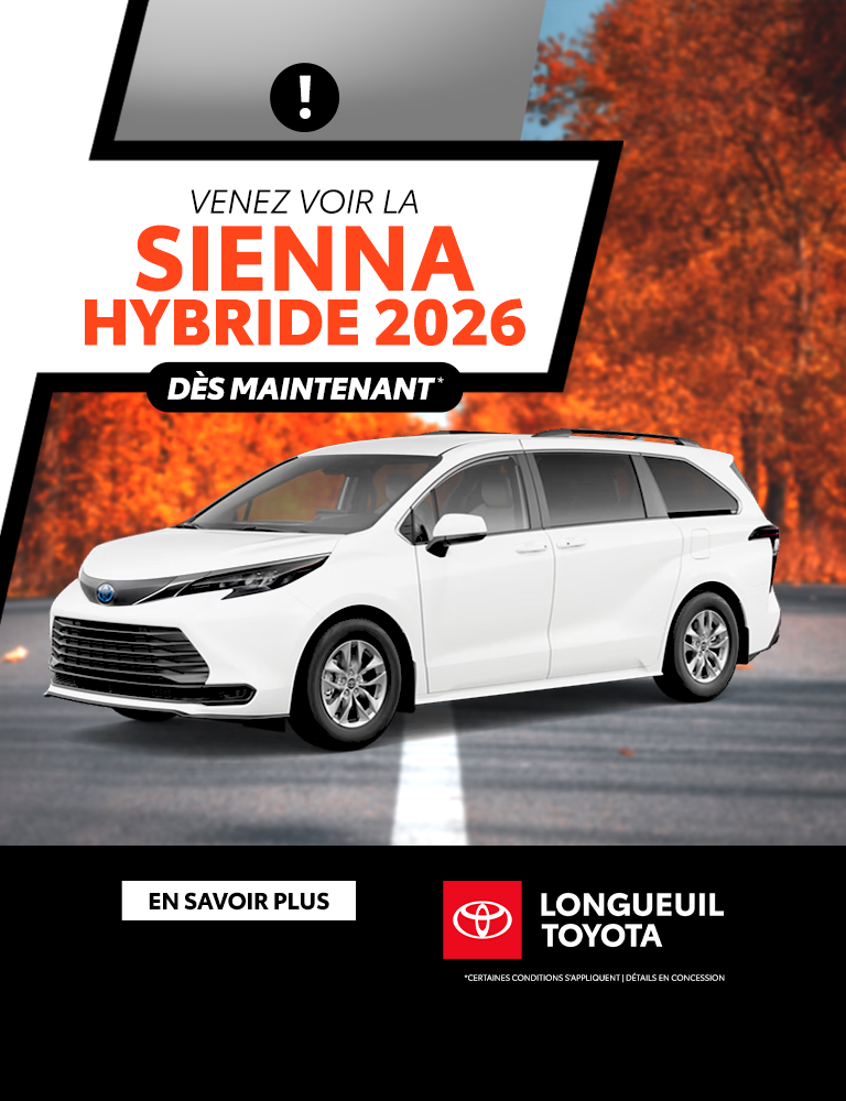VENEZ VOIR LA SIENNA HYBRIDE 2026 !