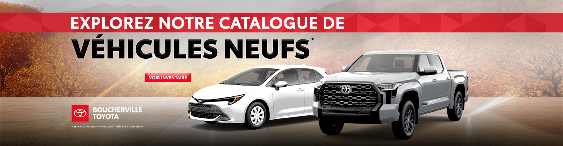 EXPLOREZ NOTRE CATALOGUE DE VÉHICULES NEUFS !