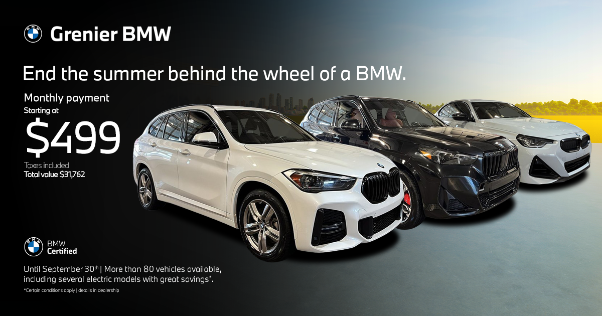 END THE SUMMER BEHIND THE WHEEL OF A BMW !