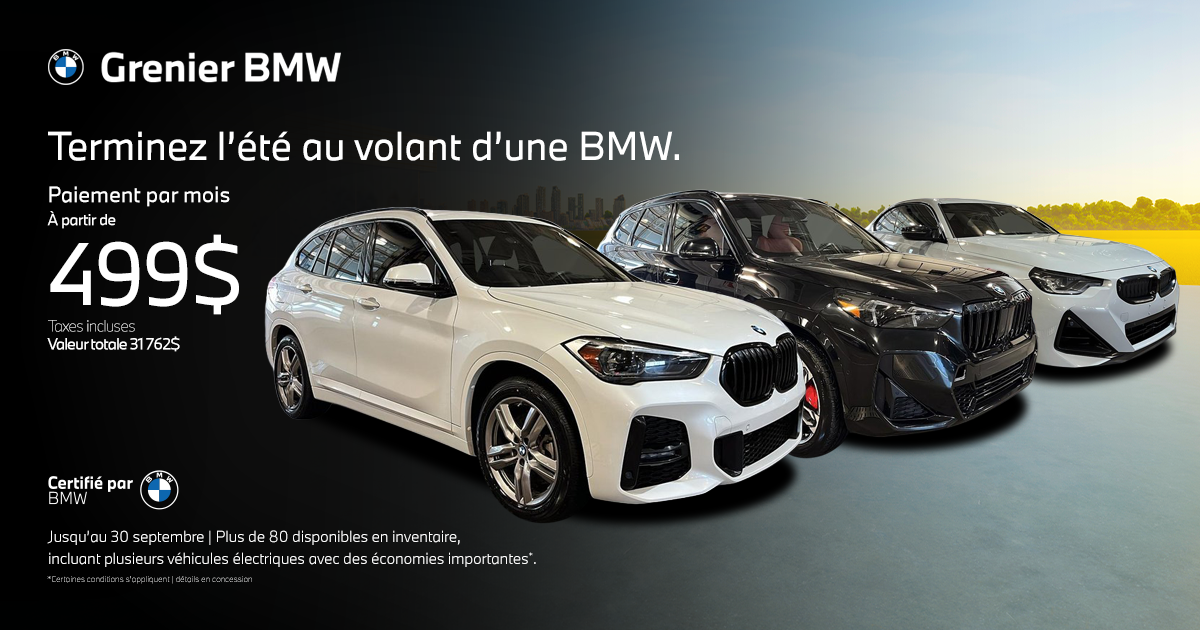 TERMINEZ L’ÉTÉ AU VOLANT D’UNE BMW !