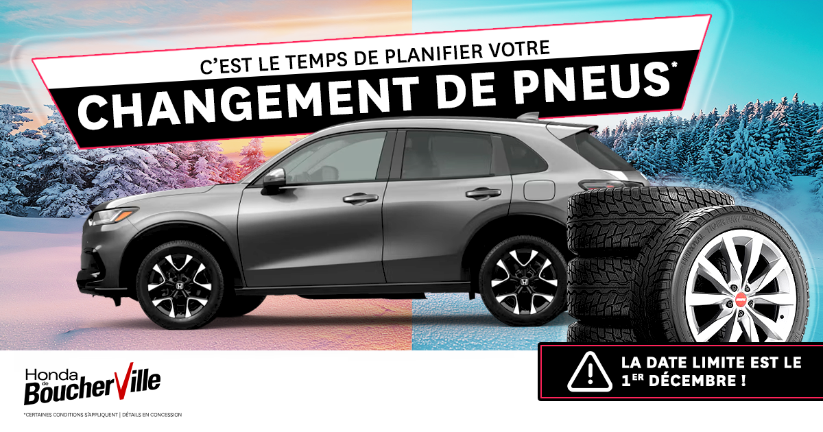 C'EST LE TEMPS DE PLANIFIER VOTRE CHANGEMENT DE PNEUS !