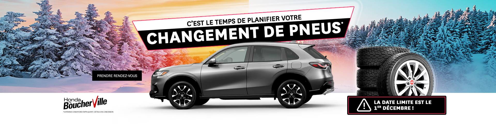 C'EST LE TEMPS DE PLANIFIER VOTRE CHANGEMENT DE PNEUS !