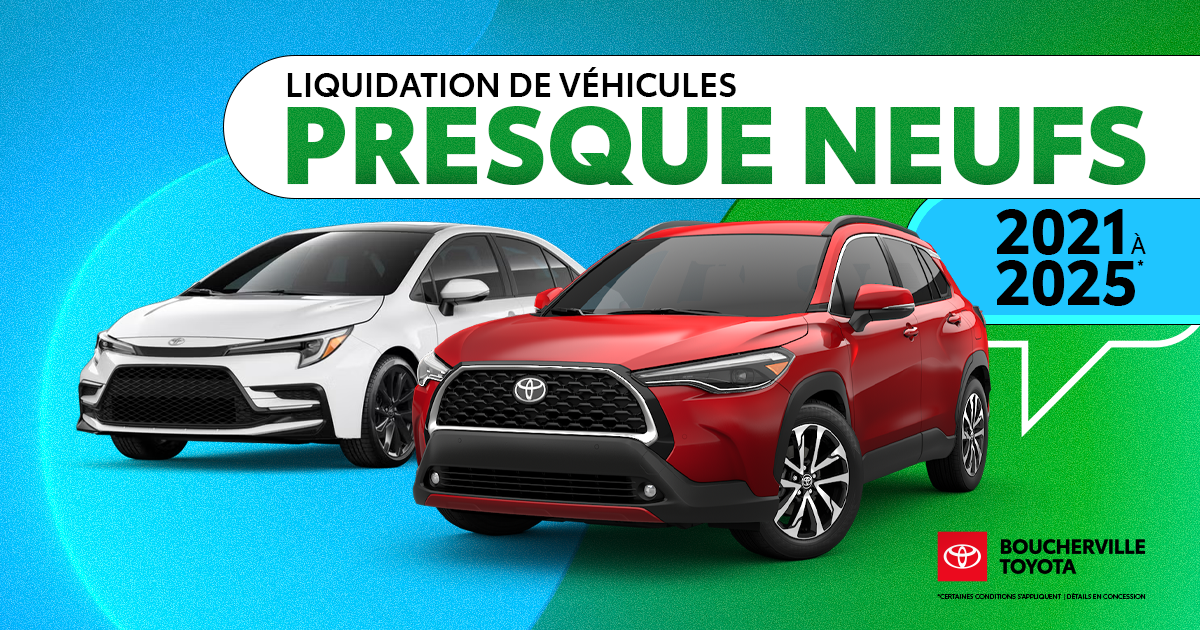 VÉHICULES PRESQUE NEUFS !