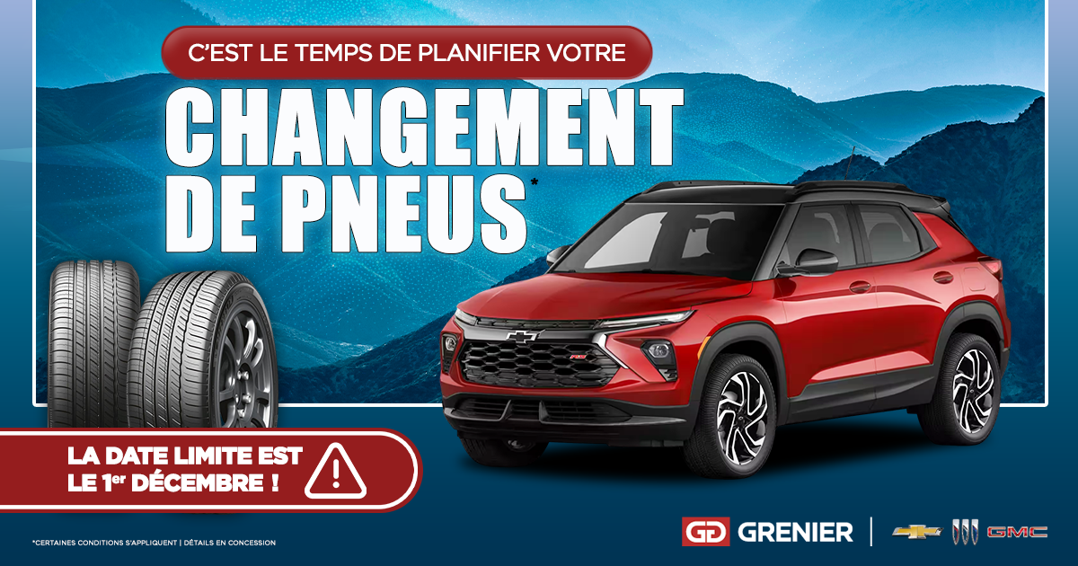 C'EST LE TEMPS DE PLANIFIER VOTRE CHANGEMENT DE PNEUS !