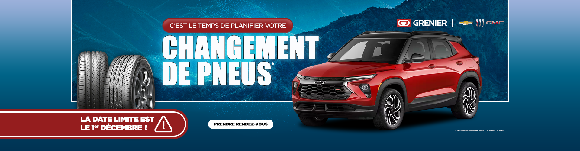 C'EST LE TEMPS DE PLANIFIER VOTRE CHANGEMENT DE PNEUS !