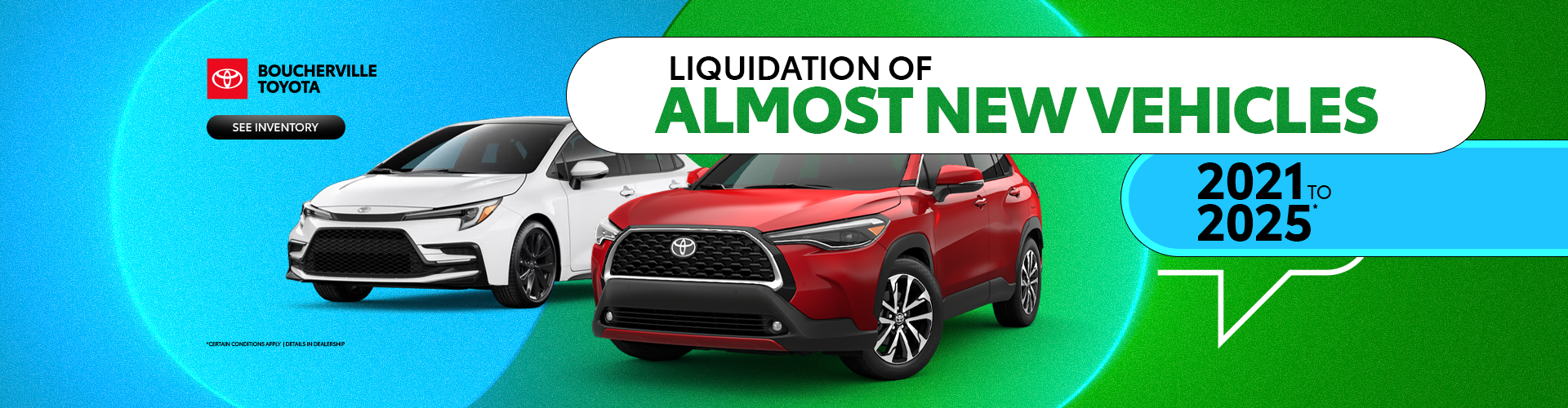 ALMOST NEW VEHICLES !