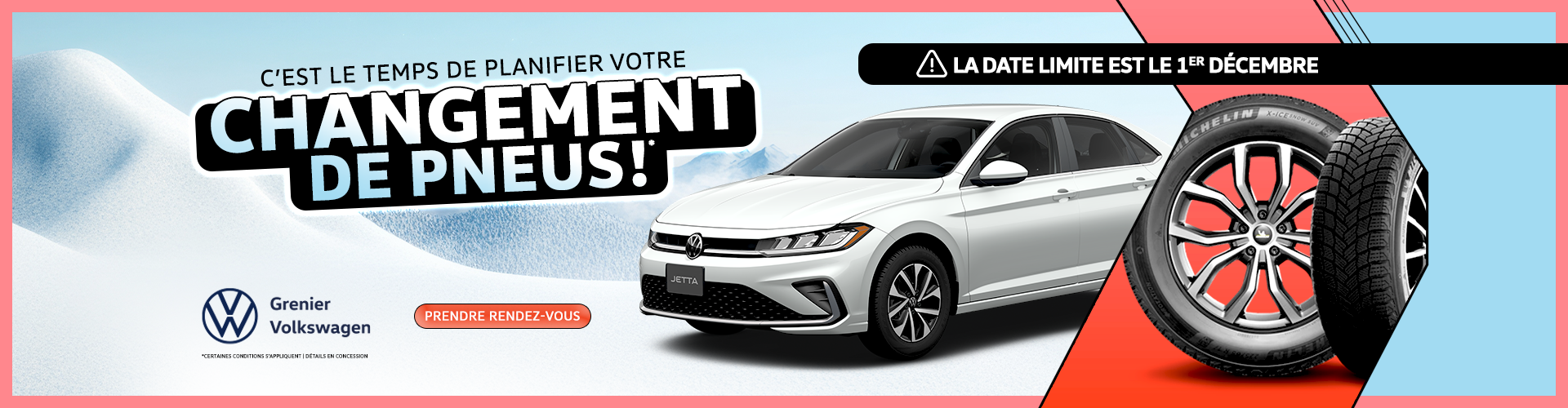 C'EST LE TEMPS DE PLANIFIER VOTRE CHANGEMENT DE PNEUS ! C'EST LE TEMPS DE PLANIFIER VOTRE CHANGEMENT DE PNEUS !