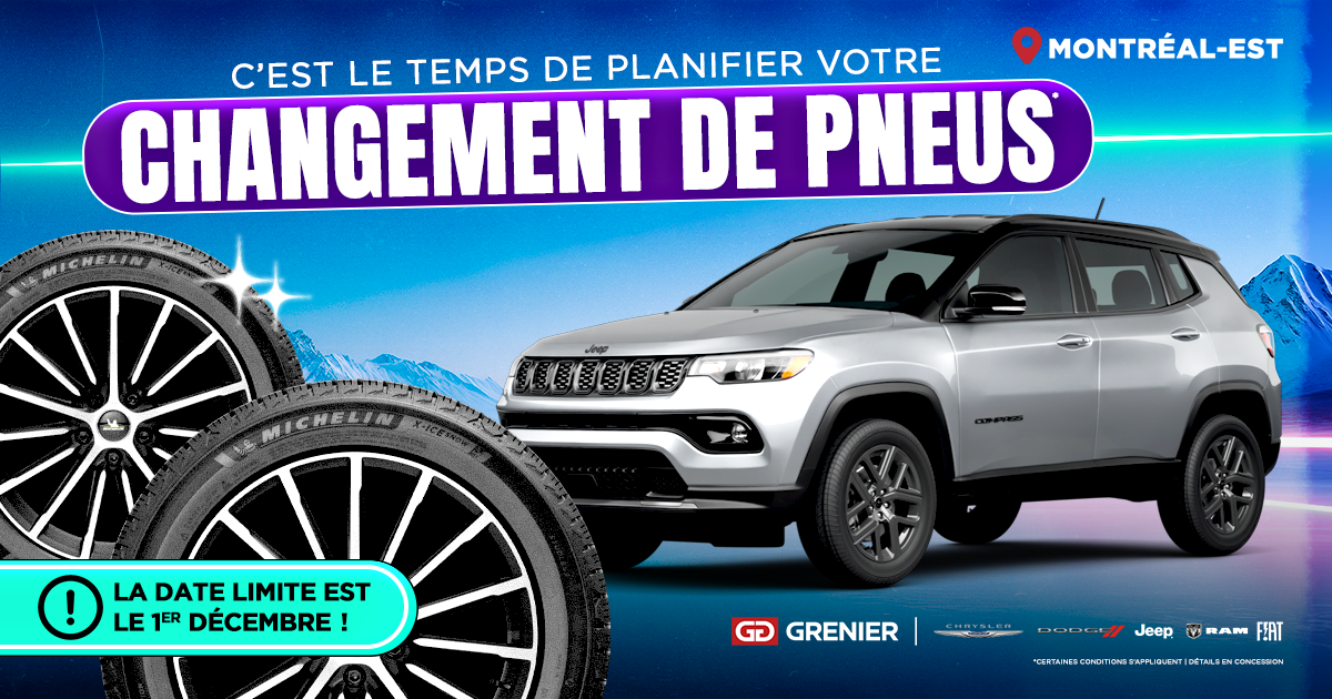 C'EST LE TEMPS DE PLANIFIER VOTRE CHANGEMENT DE PNEUS !