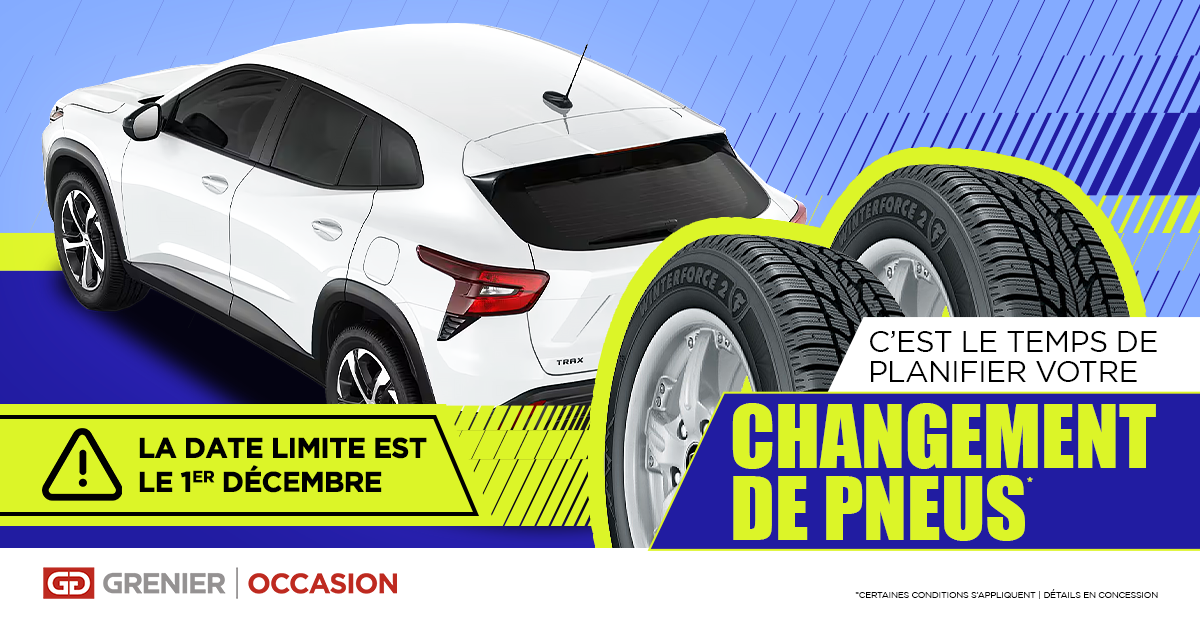 C'EST LE TEMPS DE PLANIFIER VOTRE CHANGEMENT DE PNEUS !