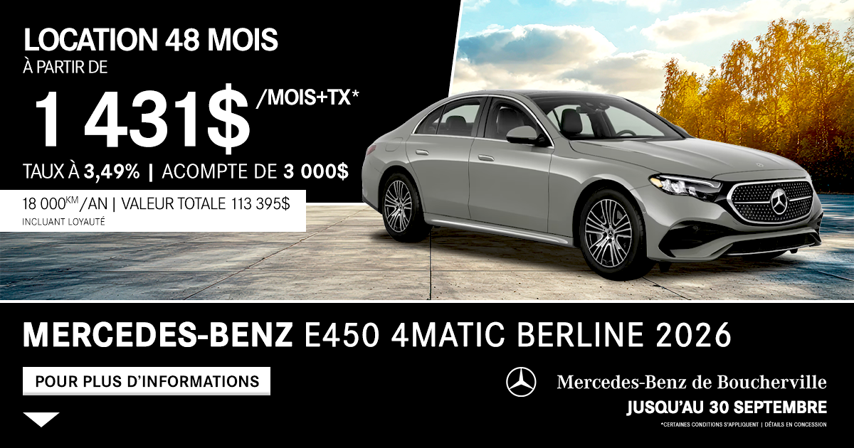 MERCEDES-BENZ E450 BERLINE 2026 !