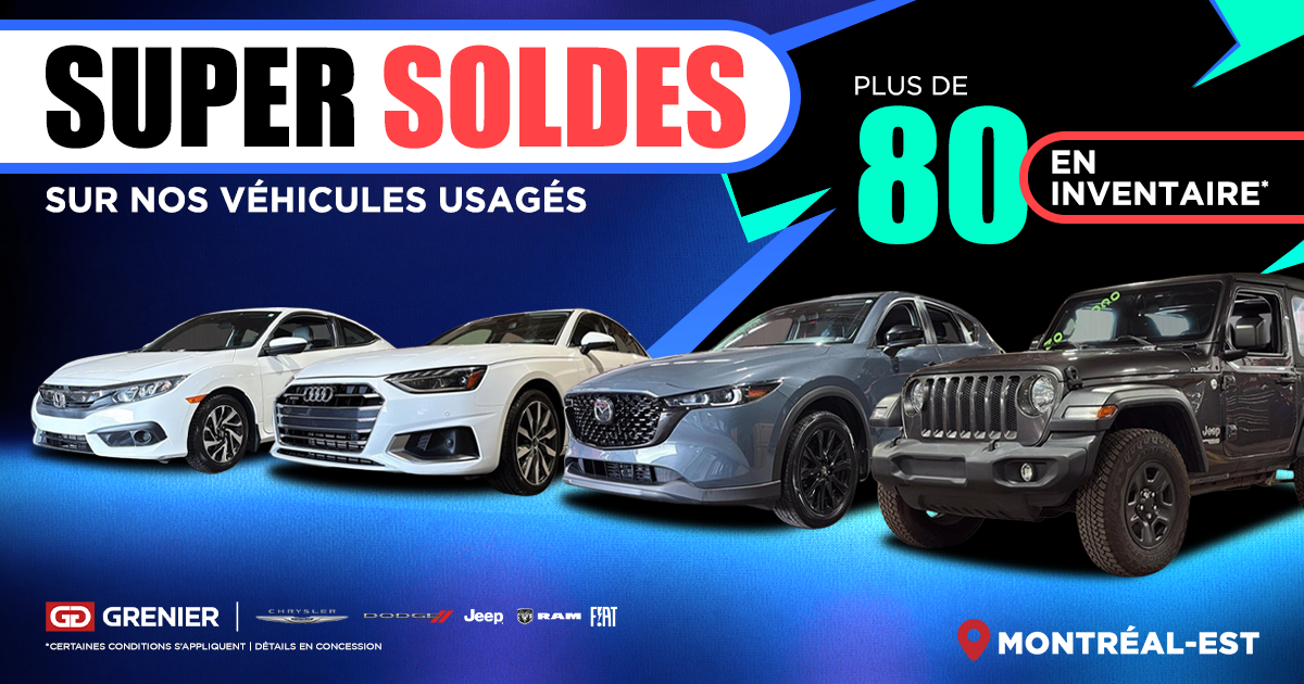 SUPER SOLDES SUR NOS VÉHICULES USAGÉS !
