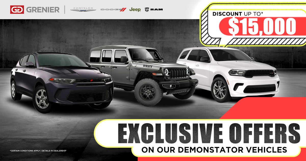 EXCLUSIVE OFFERS ON OUR DEMONSTRATOR VEHICLES !