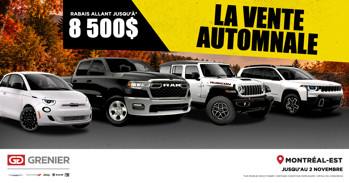 LA VENTE AUTOMNALE !
