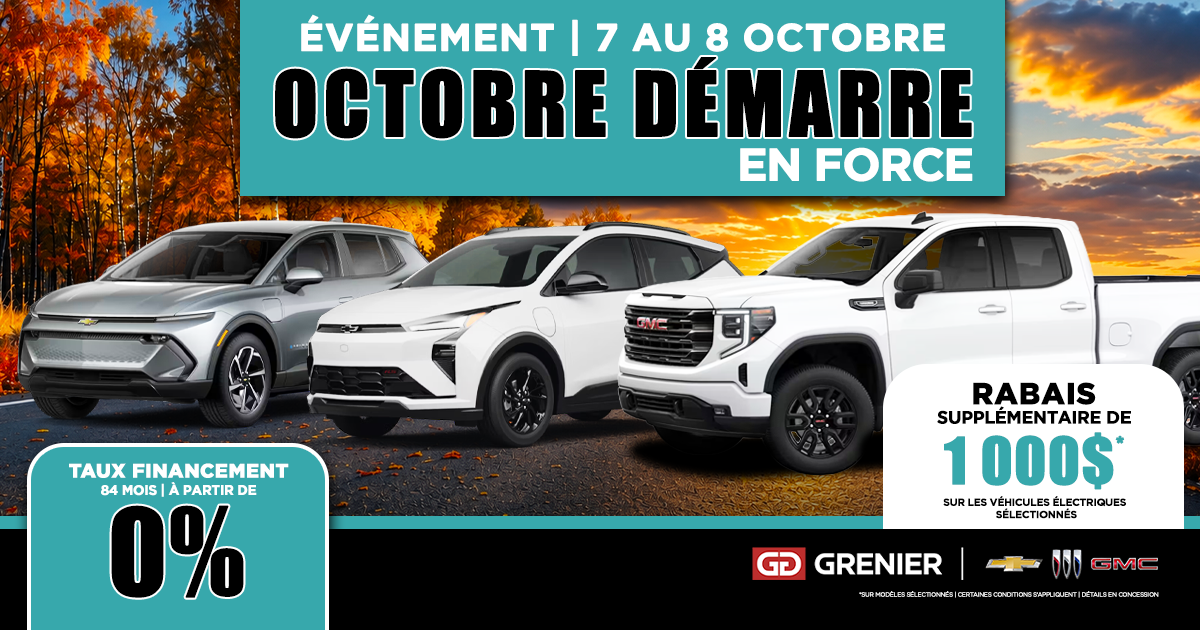 ÉVÉNEMENT OCTOBRE DÉMARRE EN FORCE !
