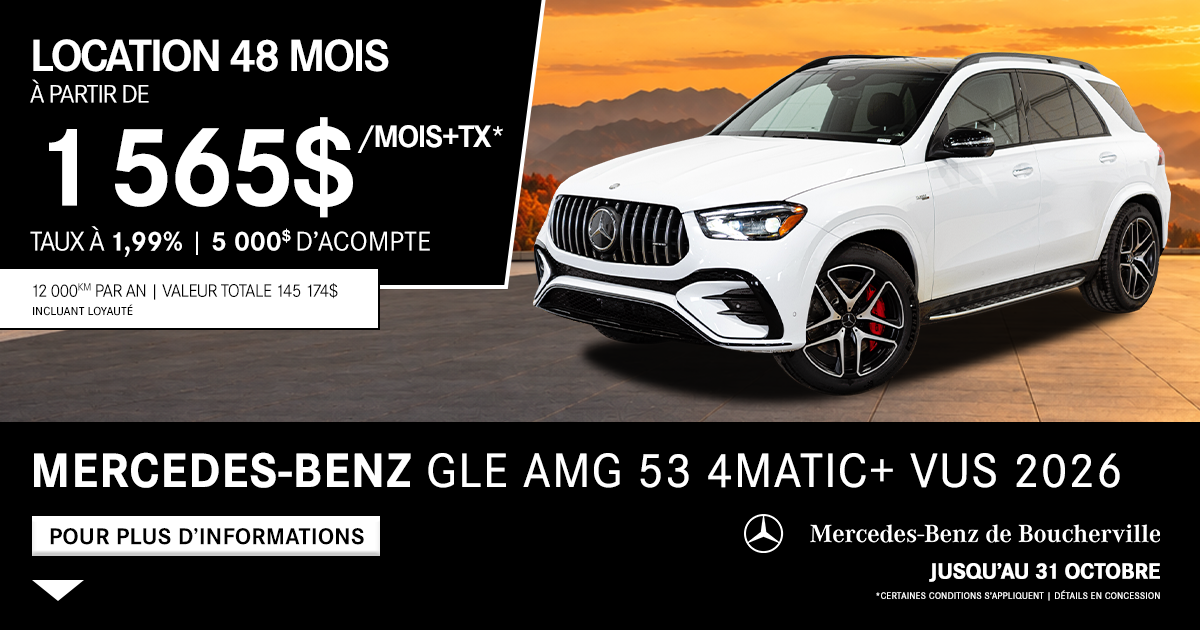 GLE AMG 53 4MATIC+ VUS 2026