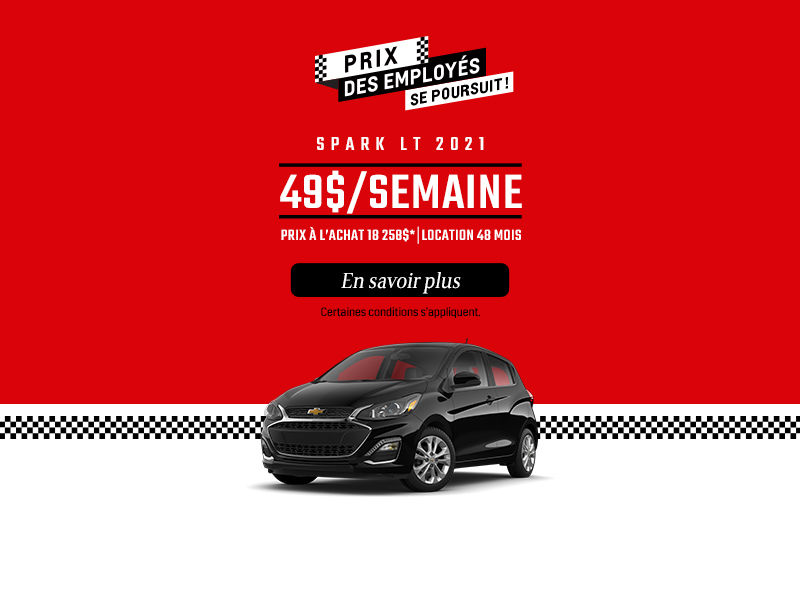 Procurez-vous la Chevrolet Spark 2021!