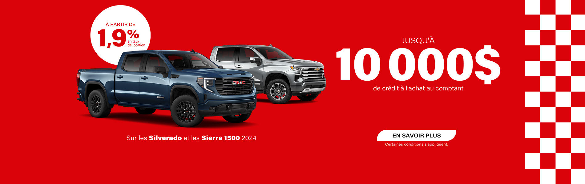 PLUSIEURS MODÈLES DE SILVERADO ET SIERRA 2024