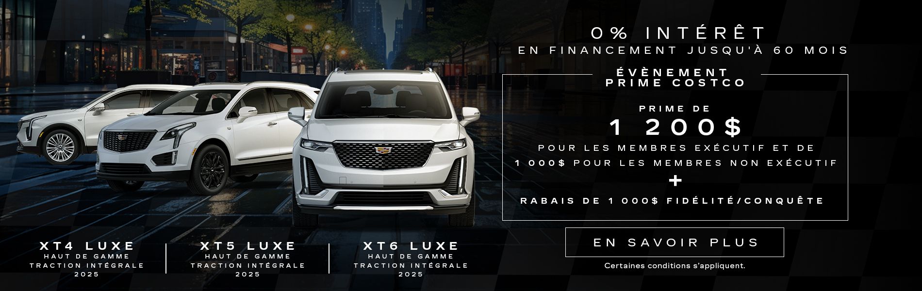 Cadillac XT4 XT5 XT6 2025 AWD