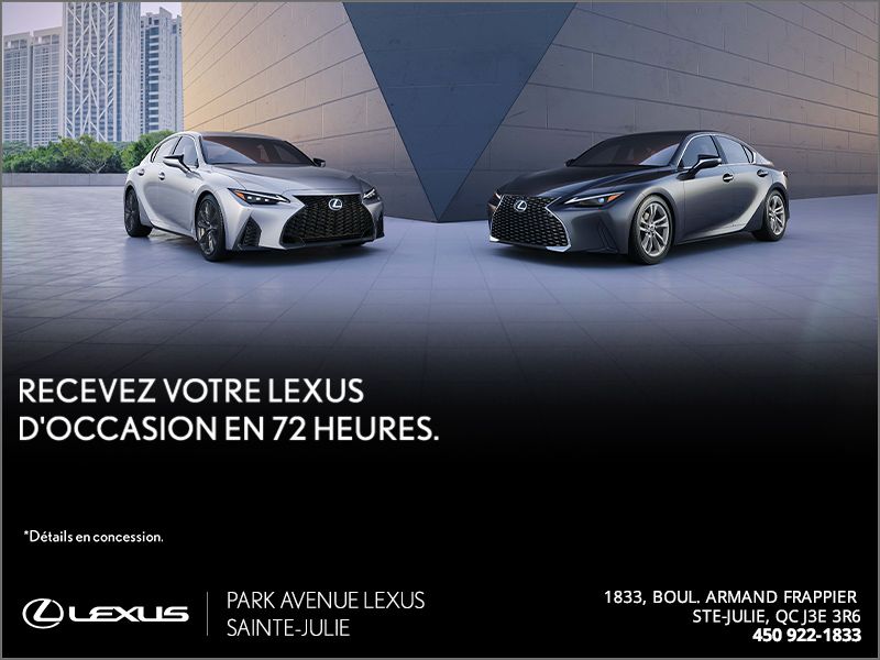 Recevez votre Lexus en 72 heures