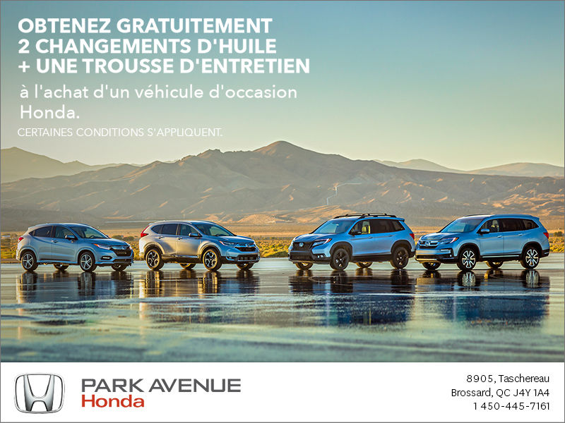 Obtenez gratuitement 2 changements d'huile !