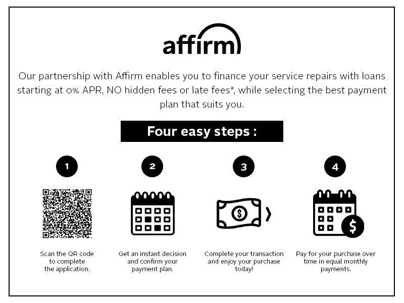 Finance your service with Affirm