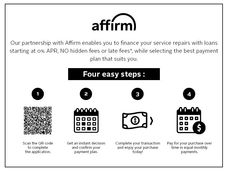 Finance your service with Affirm
