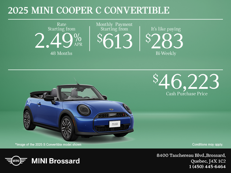 The 2025 MINI Cooper C Convertible