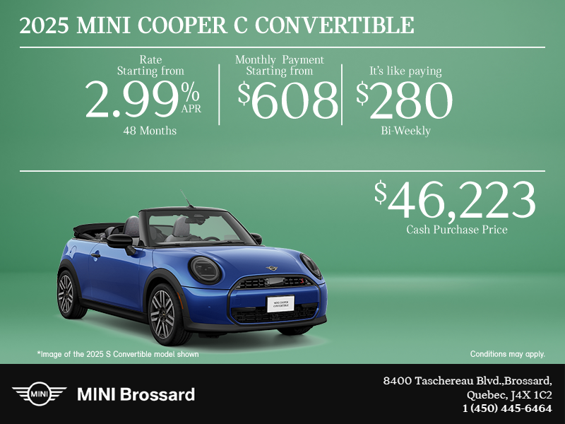 The 2025 MINI Cooper C Convertible
