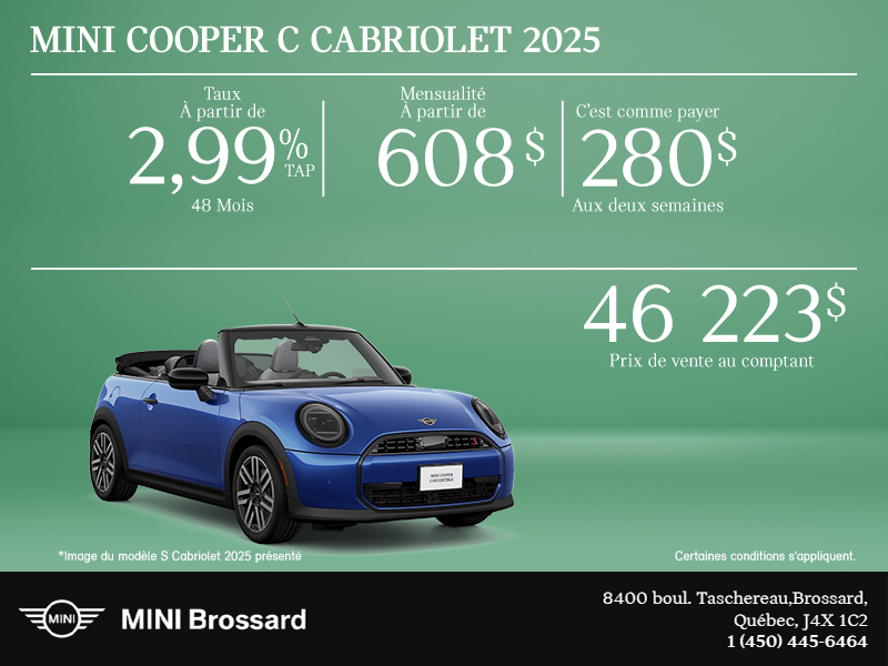 La MINI Cooper C Cabriolet 2025