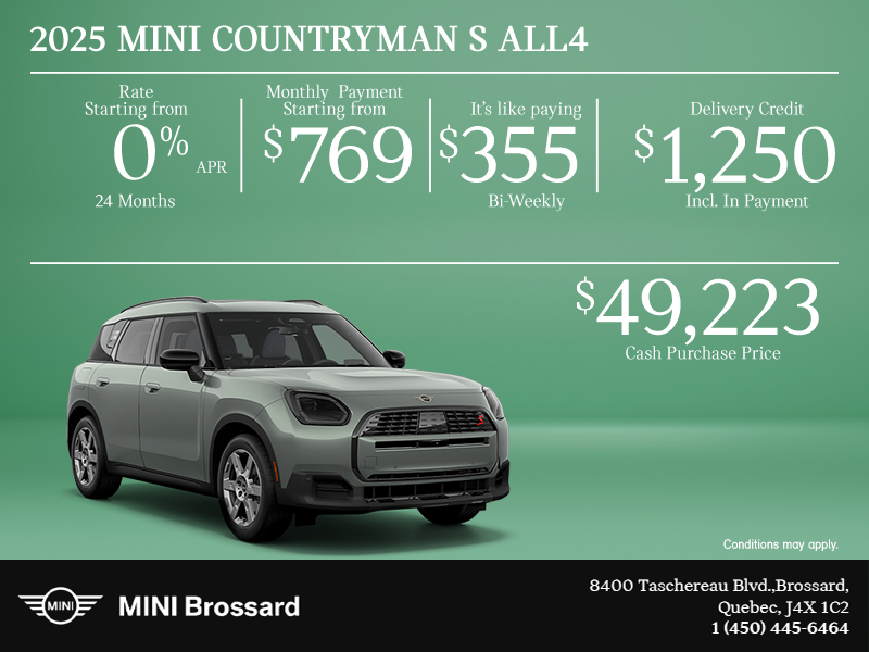 The 2025 MINI Cooper Countryman S ALL4